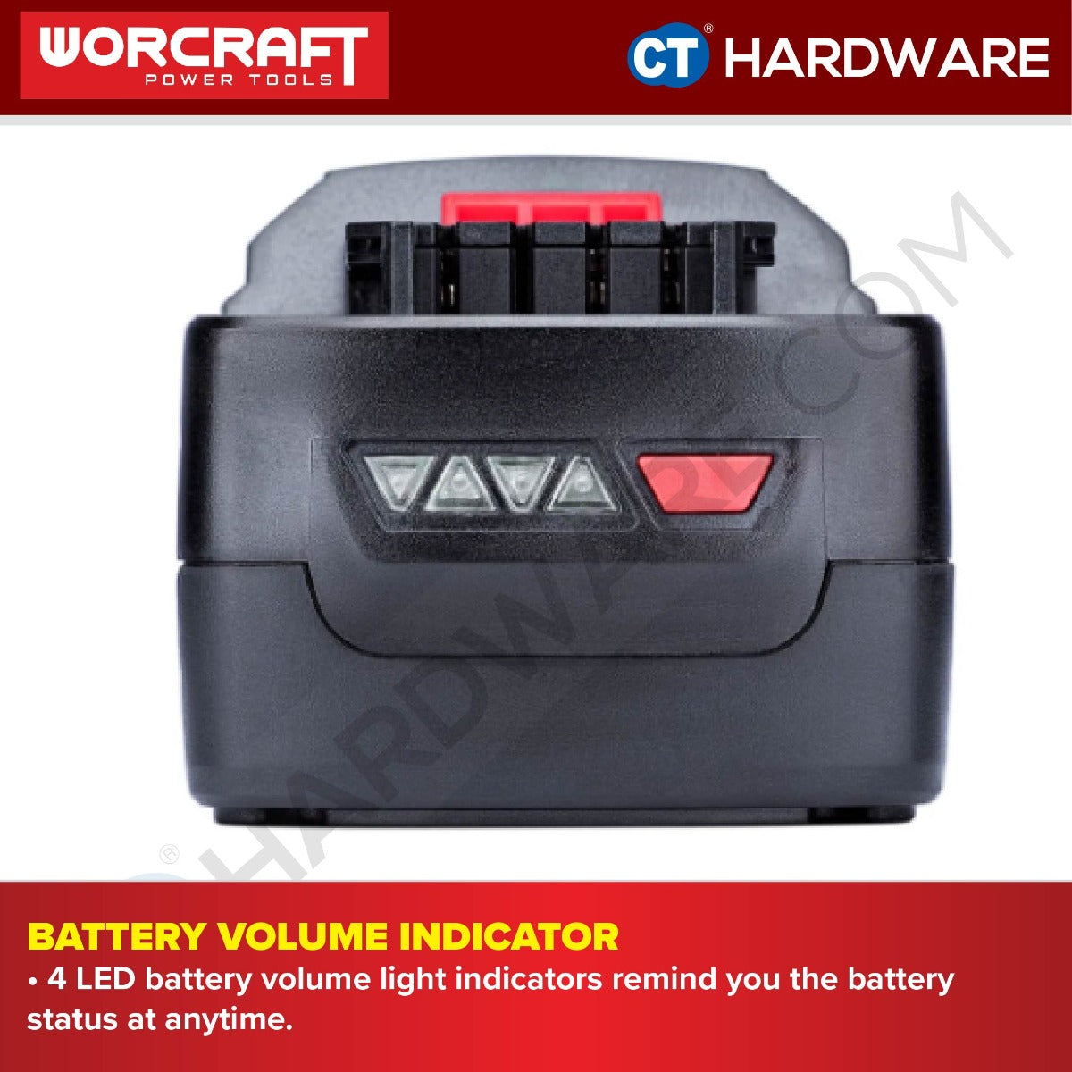 WORCRAFT CLB-20V-4.0 BATTERY PACK 20V 4.0AH (CLB20V40)