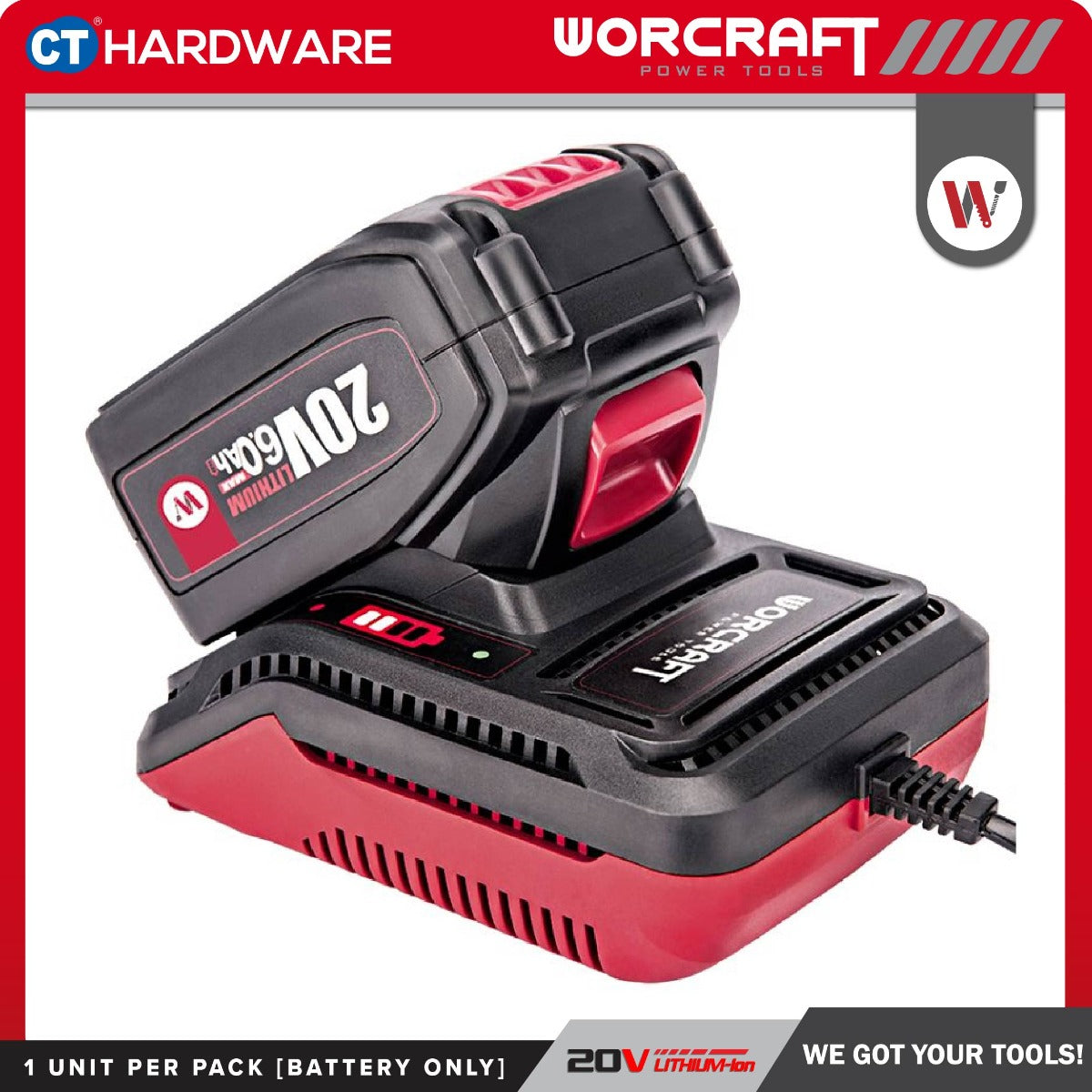 WORCRAFT CLB20V60HC BATTERY PACK 20V | 6.0AH - 1PC