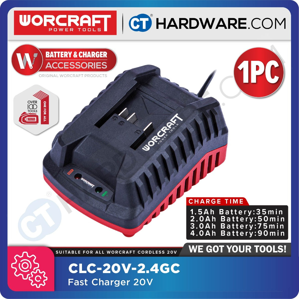 Worcraft CLC20V24H 20V Battery Charger