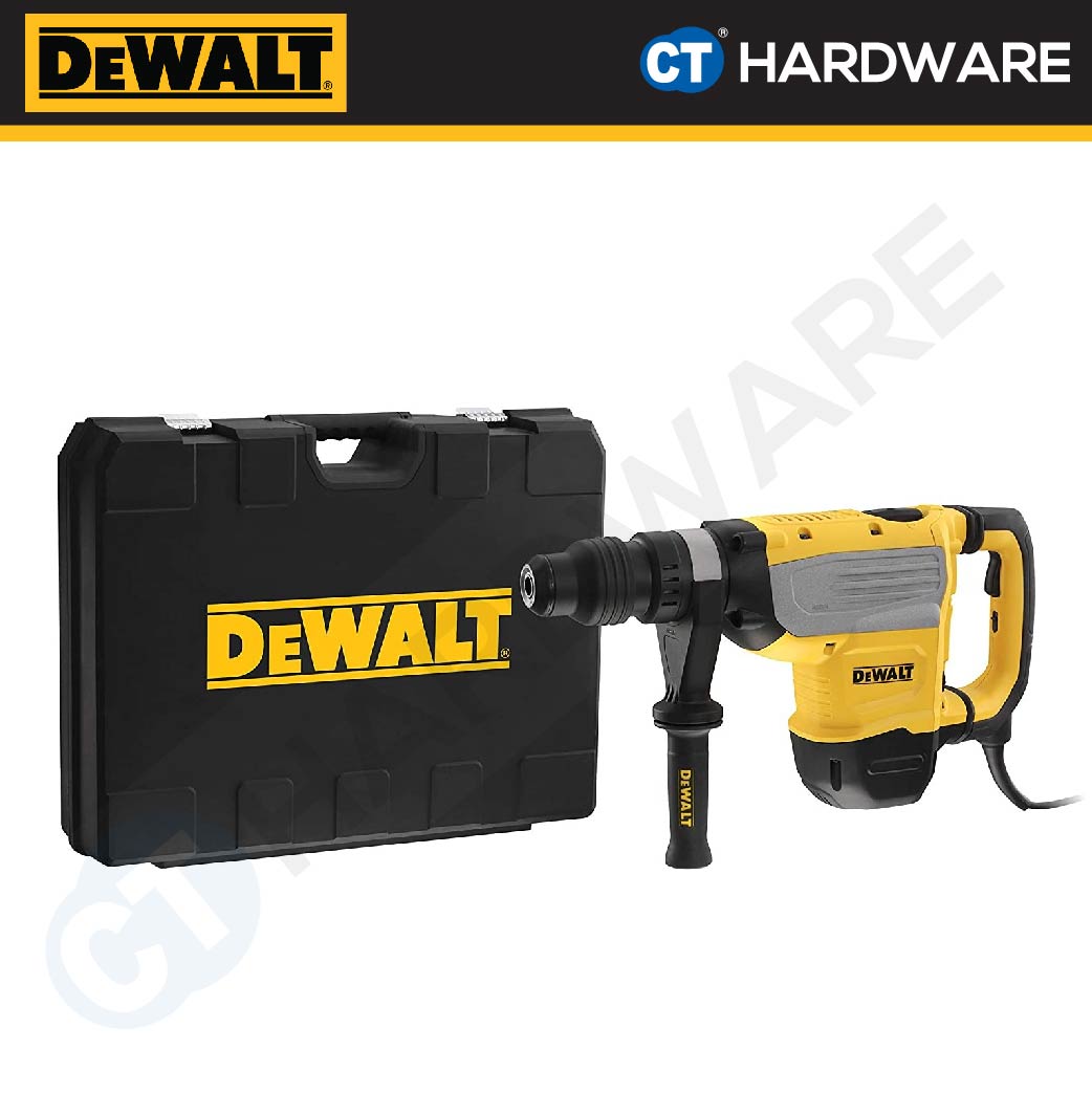 DEWALT D25733K SDS MAX DEMOLOTION HAMMER 1600W 8KG 1350-2705BPM 177-355RPM 15AMPS MAX 15.7J