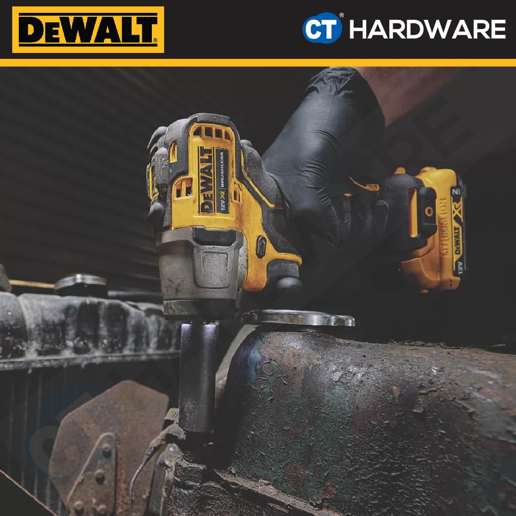 DEWALT DCF902D2 BRUSHLESS IMPACT WRENCH 12V 2.0AH 3/8" 168NM C/W 2 BATTERY AND 1 CHARGER