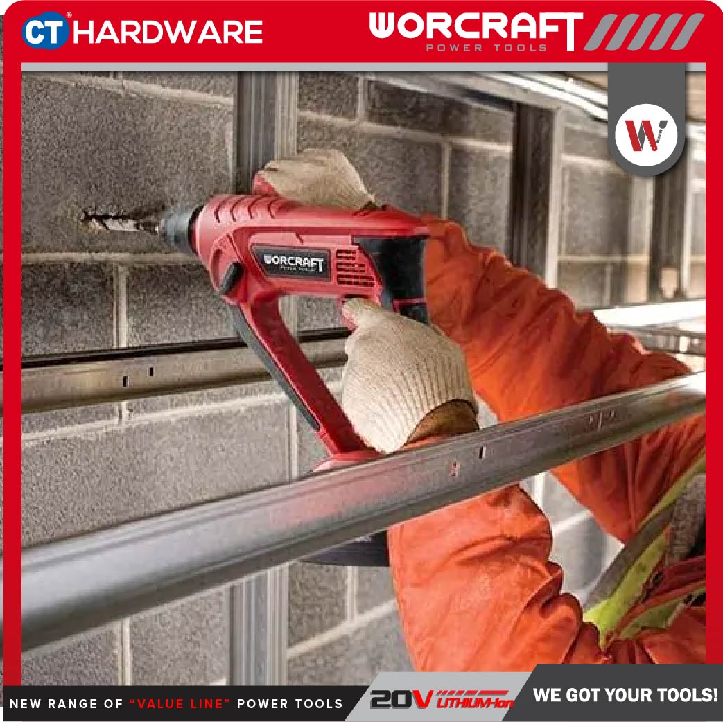 WORCRAFT CRH-S20LiEM Cordless Rotary Hammer 2-Mode | 20V | 900RPM | SDS PLUS Come With 1x 2.0Ah Battery + 1x Charger