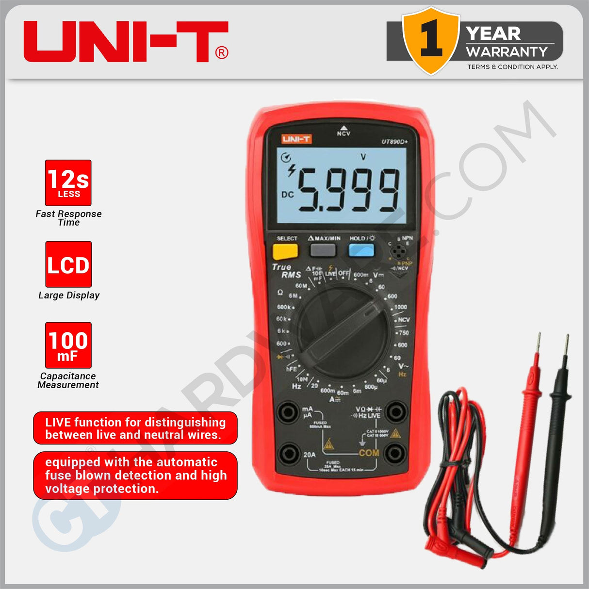 UNI-T UT890D Digital Multimeter