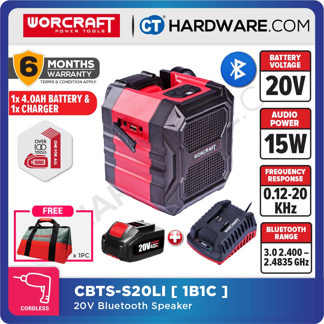 Worcraft CBTS-S20Li 20V Bluetooth Speaker 15W