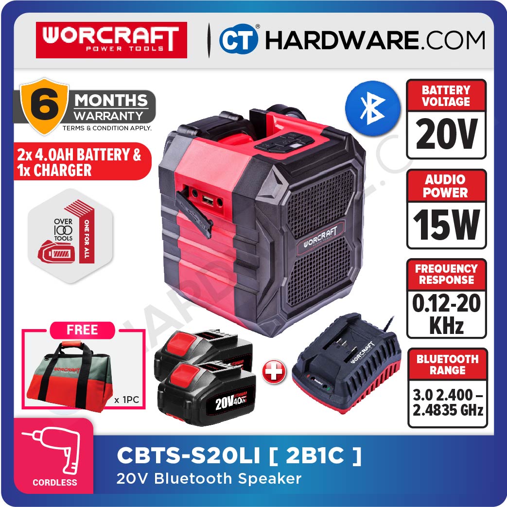 Worcraft CBTS-S20Li 20V Bluetooth Speaker 15W