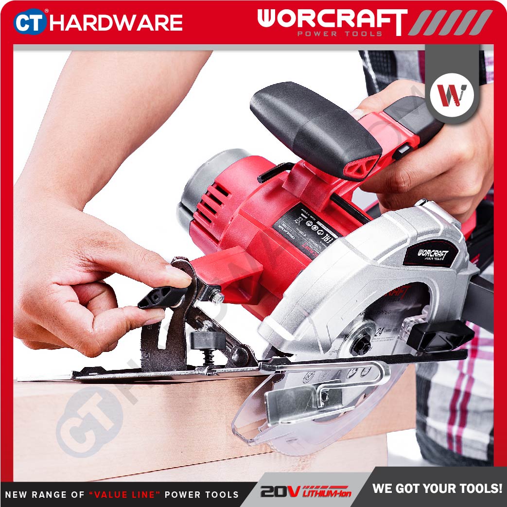 Worcraft CCS-S20Li 20V Cordless Circular Saw 165mm 6-1/2" 3800RPM