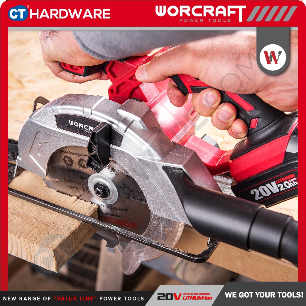 Worcraft CCS-S20Li 20V Cordless Circular Saw 165mm 6-1/2" 3800RPM