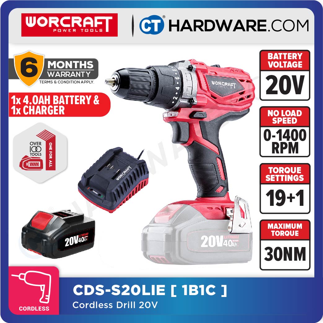 Worcraft CD-S20LiE 20V Cordless Drill
