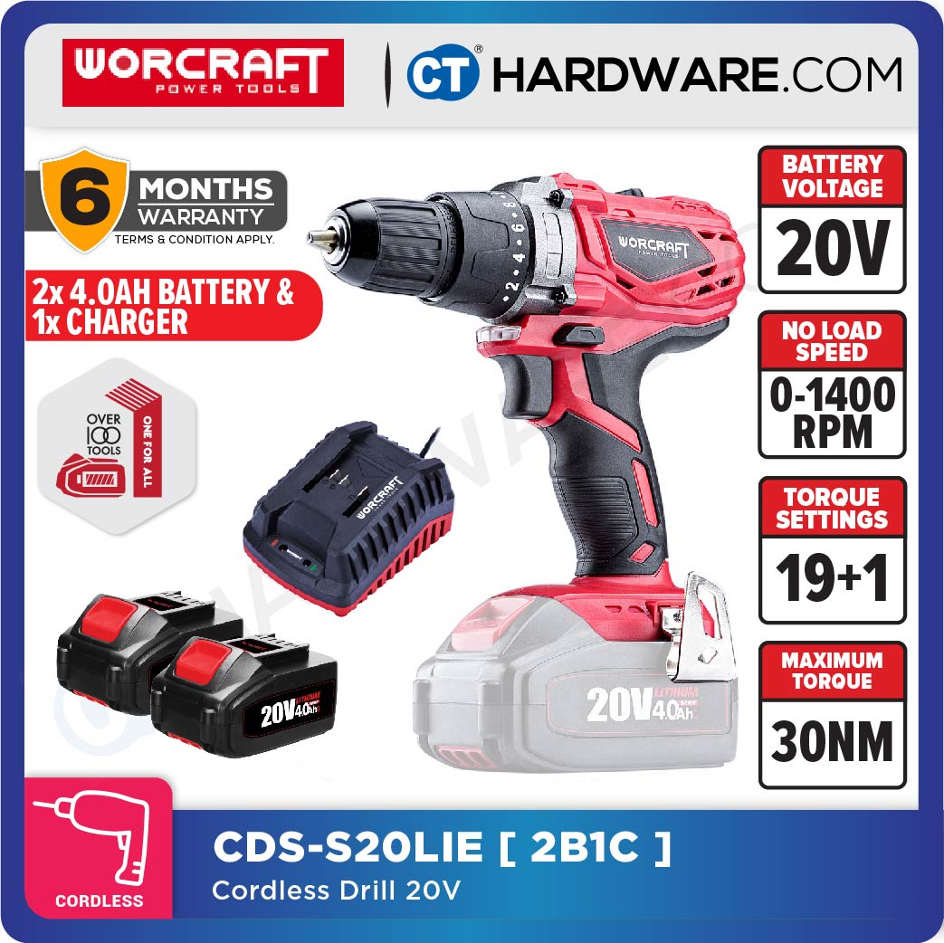 Worcraft CD-S20LiE 20V Cordless Drill