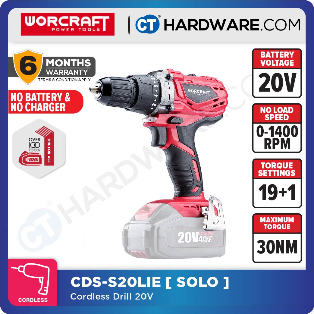 Worcraft CD-S20LiE 20V Cordless Drill