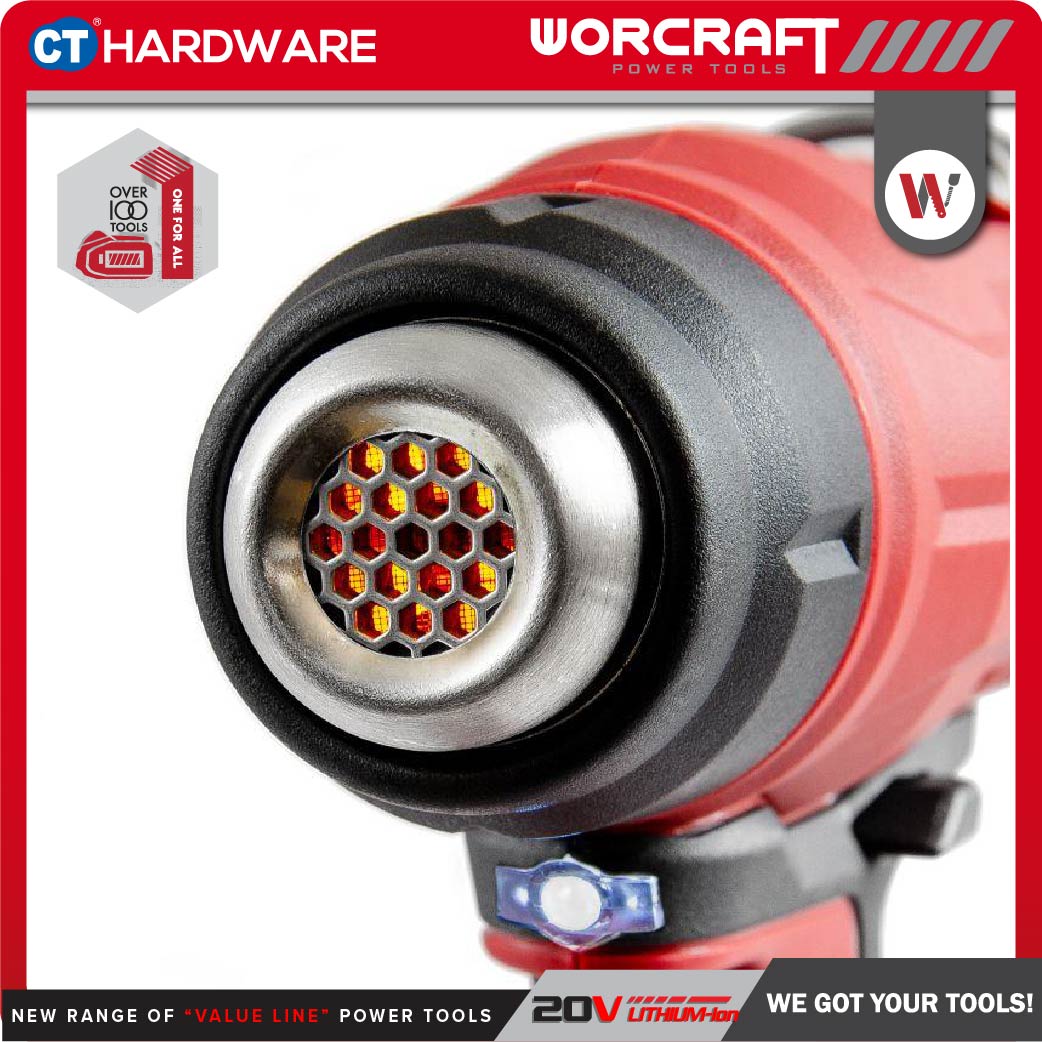 Worcraft CHG-S20Li 20V Cordless Hot Air Gun 300W 200L/min