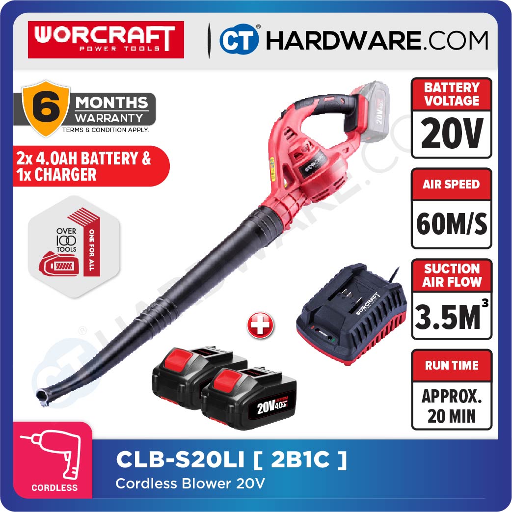 Worcraft CLB-S20Li 20V Cordless Blower 13000RPM 3.5m3/min