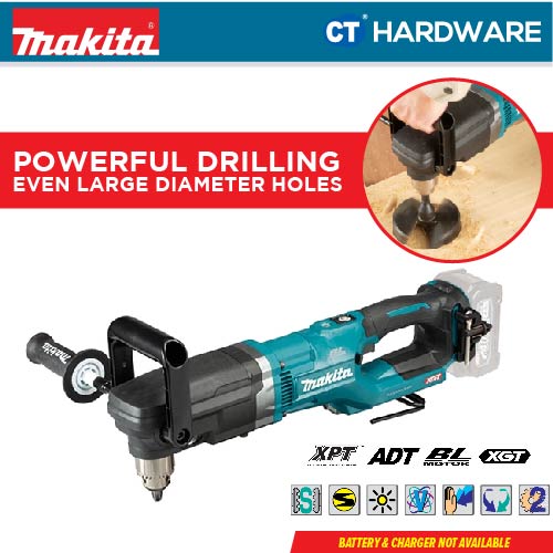 Makita DA001GZ XGT 40Vmax Cordless Brushless Angle Drill 13mm 55NM (Body Only)