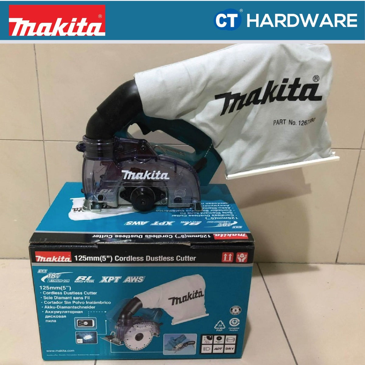 Makita DCC500Z LXT 18V Cordless Brushless Dustless Cutter 5" 125mm (Body Only)