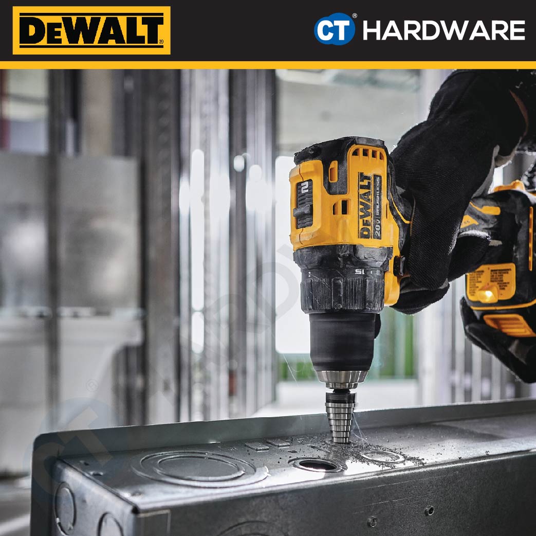 DEWALT DCD708N BRUSHLESS ATOMIC DRILL DRIVER 20V 13MM 200W 26-65NM 1650RPM WITHOUT BATTERY & CHARGER ( SOLO )