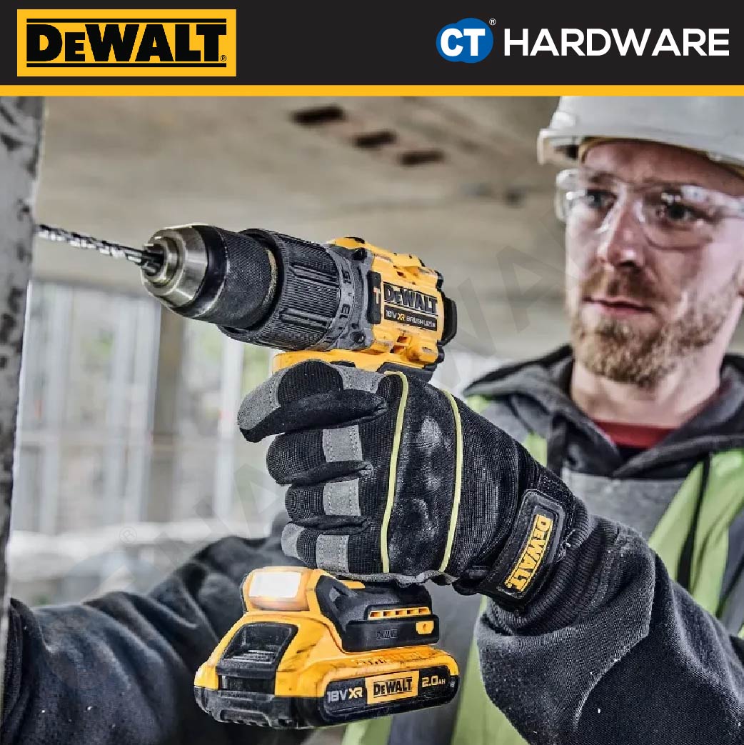 DEWALT DCD805M2T CORDLESS BRUSHLESS HAMMER DRILL DRIVER 20V 13MM COME WITH 2PCS BATTERY 20V 4.0AH & 1PC CHARGER