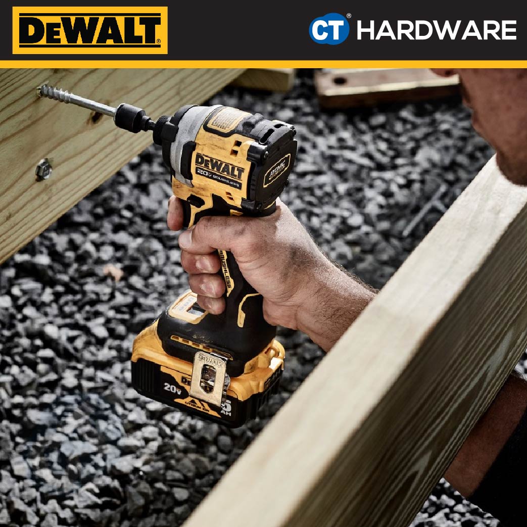 DEWALT DCF850D2A BRUSHLESS ATOMIC IMPACT DRIVER 20V 2.0AH 205NM 3250RPM COME WITH 2 BATTERY 1 CHARGER
