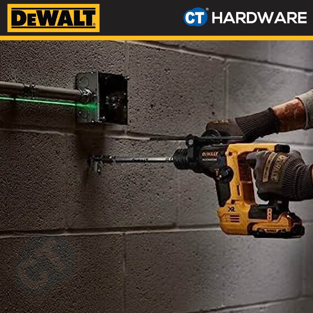 DEWALT DCH072L2 CORDLESS BRUSHLESS ROTARY HAMMER 12V 3.0AH 1.0J 4280BPM COME WITH 2 BATTERY 1 CHARGER