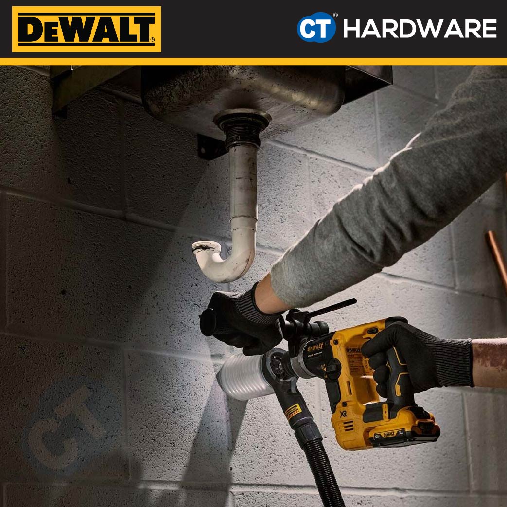 DEWALT DCH072L2 CORDLESS BRUSHLESS ROTARY HAMMER 12V 3.0AH 1.0J 4280BPM COME WITH 2 BATTERY 1 CHARGER