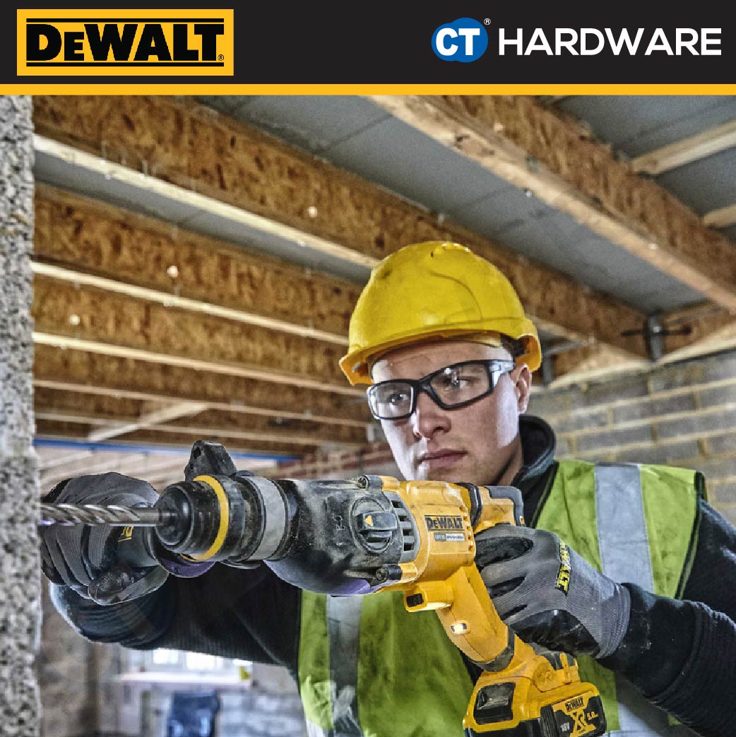 DEWALT DCH133P2-KR BRUSHLESS COMPACT HAMMER 18V 2.0AH 26MM 1550RPM ( SDS ) COME WITH 2 BATTERY & 1 CHARGER