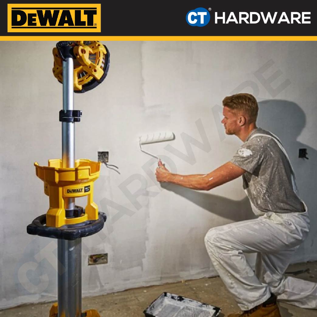 DEWALT DCL079 CORDLESS LED TRIPOD LIGHT 20V 3000LM WITHOUT BATTERY AND CHARGER ( BARE UNIT )