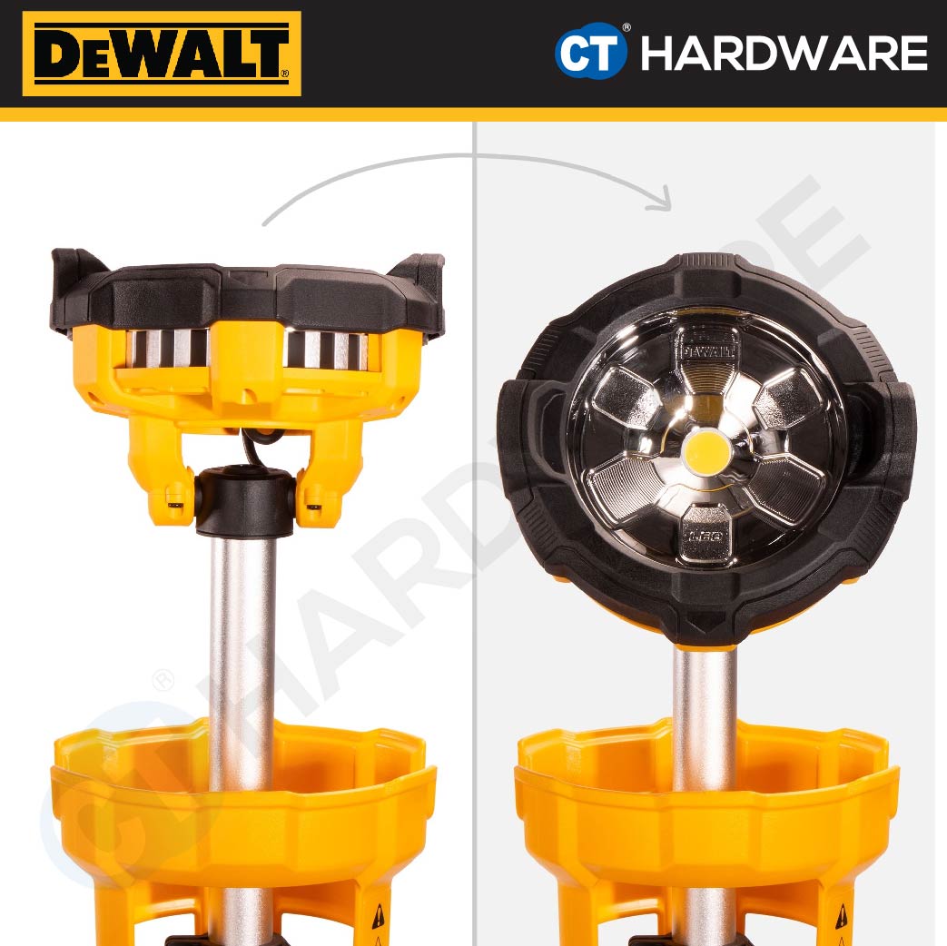 DEWALT DCL079 CORDLESS LED TRIPOD LIGHT 20V 3000LM WITHOUT BATTERY AND CHARGER ( BARE UNIT )