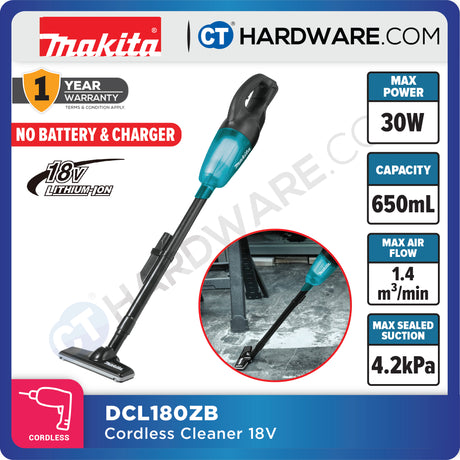 MAKITA DCL180 FRFW/ RFB/ ZB/ Z 18V CORDLESS CLEANER (LXT SERIES)
