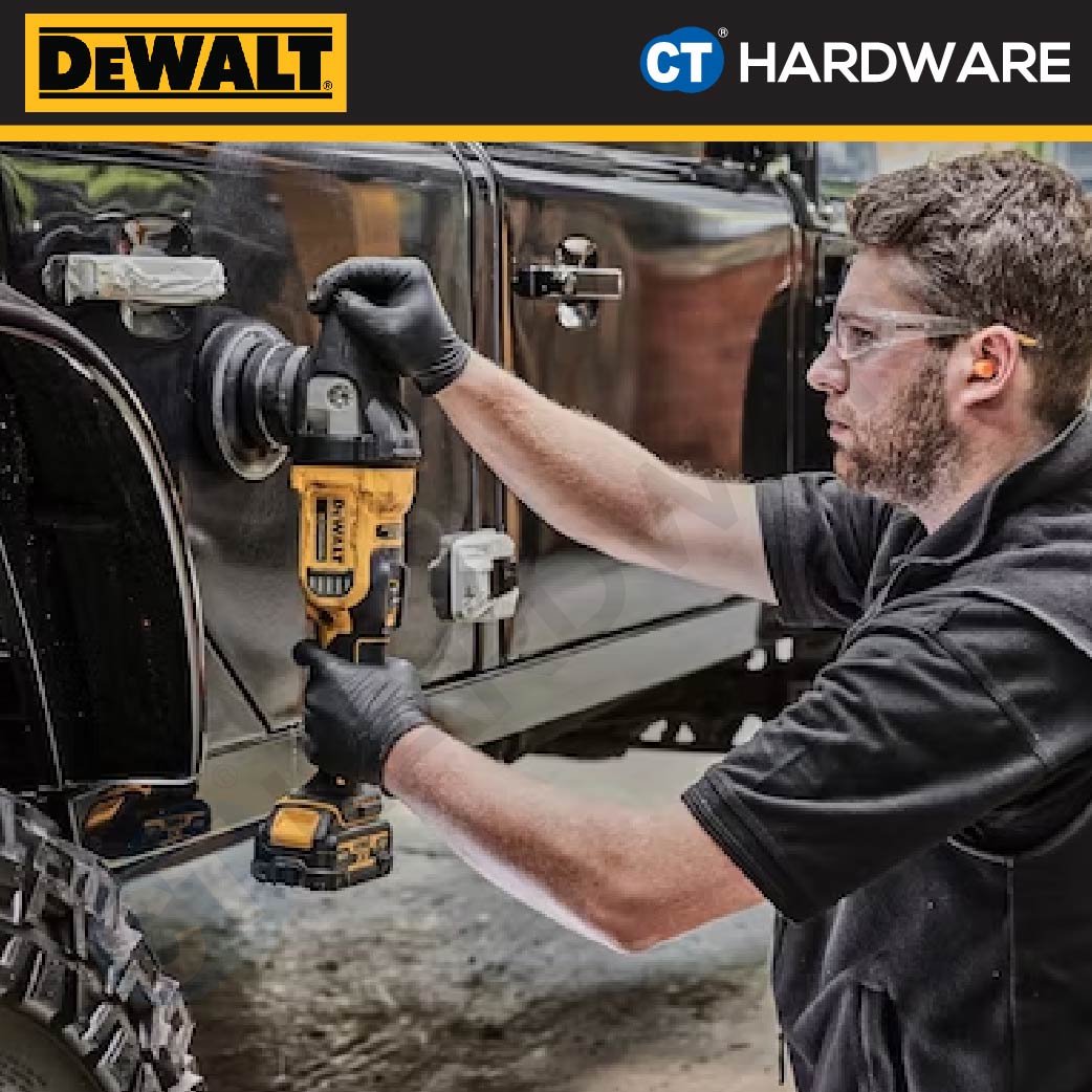 DEWALT DCM848N-XJ 18V XR BRUSHLESS 125MM DUAL ACTION POLISHER WITHOUT BATTERY AND CHARGER