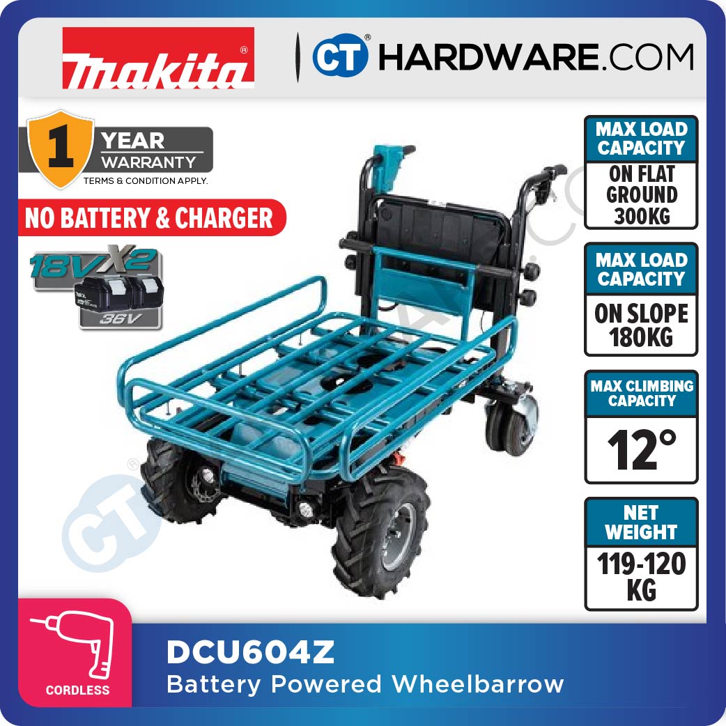 Makita DCU604Z LXT 18Vx2 Cordless Wheelbarrow 300kg (Body Only)