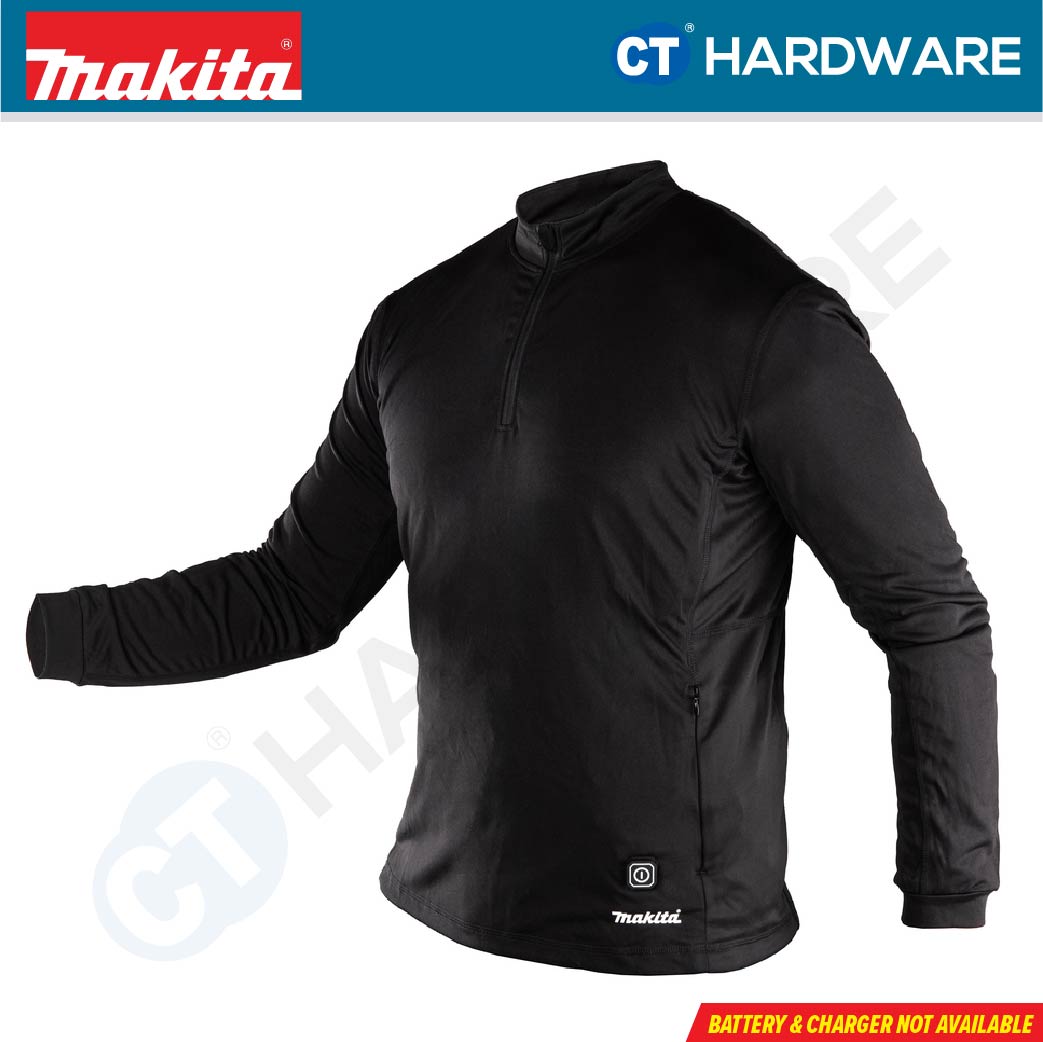 Makita DCX201 Cordless Heated Base Layer Shirt 12V / 18V (Size M, L, XL) (Body Only)