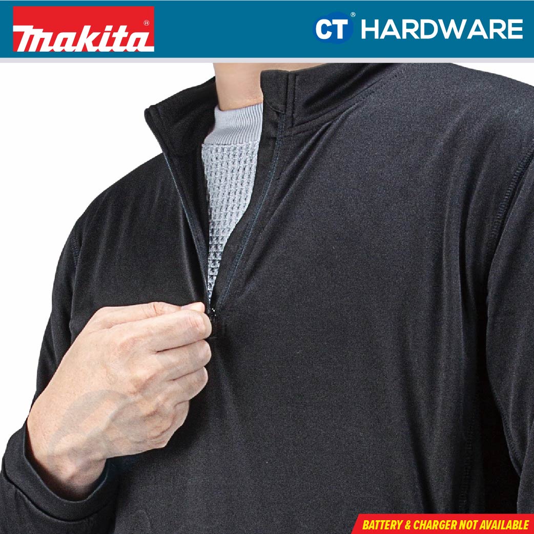 Makita DCX201 Cordless Heated Base Layer Shirt 12V / 18V (Size M, L, XL) (Body Only)