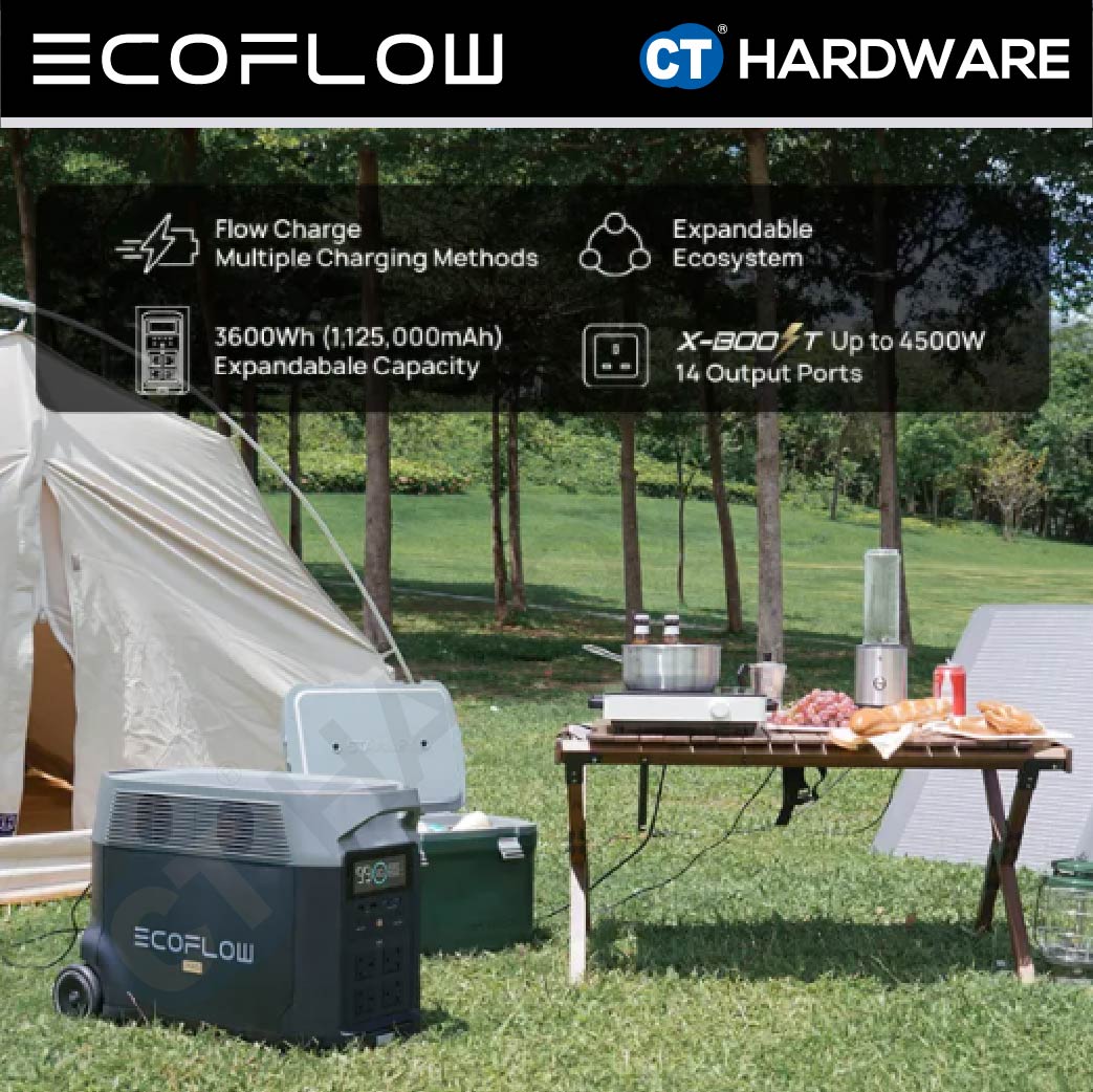 EcoFlow DELTA Pro Portable Power Station 3600W (Surge7200W) | 3600Wh (1,125,000mAh)
