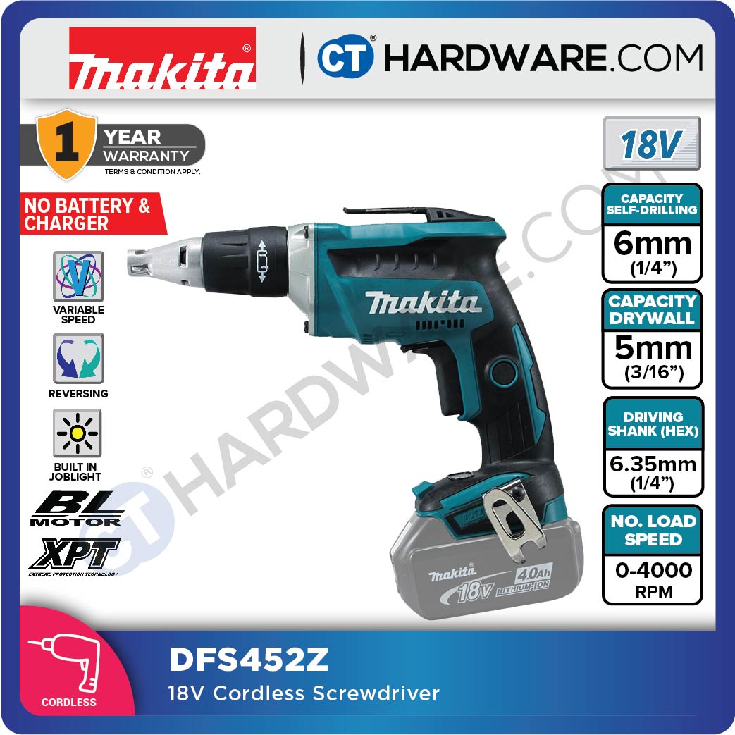 Makita DFS452Z LXT 18V Cordless Brushless Screwdriver 1/4" (Body Only)
