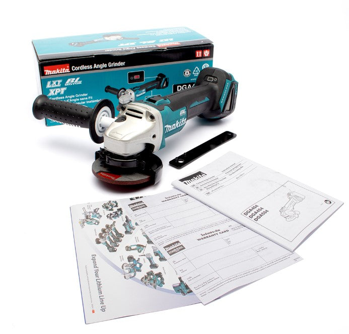 Makita DGA404RFE/ RTE/ Z LXT 18V Cordless Brushless Angle Grinder 4" 100mm (Body Only | 2-Battery)