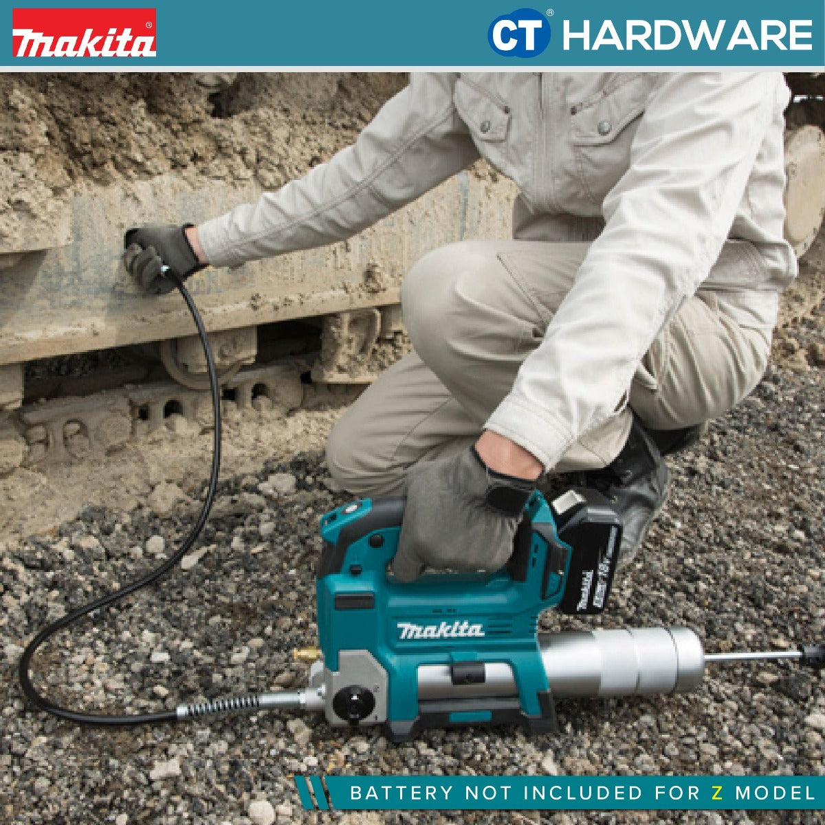 MAKITA DGP180RT/ Z CORDLESS GREASE GUN 18V 69MPA AUTO SPEED 290L/MIN