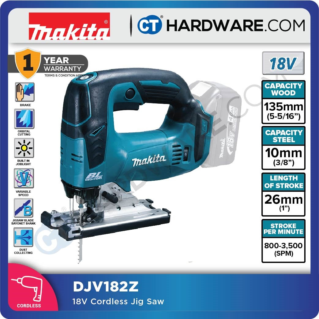 Makita DJV182RME/ RFE/ Z LXT 18V Cordless Brushless Jigsaw (Body Only | 1-Battery)