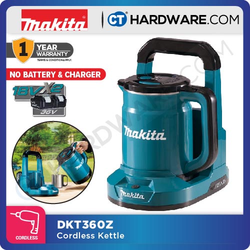 Makita DKT360Z LXT 18Vx2 Cordless Kettle 800ml (Body Only)