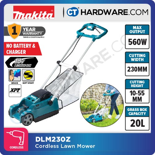 Makita DLM230SF/ Z LXT 18V Cordless Lawnmower 230mm (Body Only | 1-Battery)