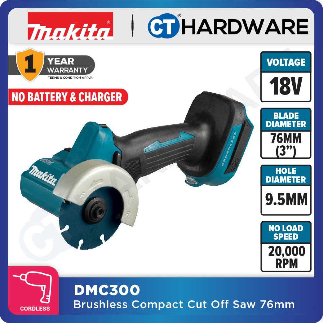 Makita DMC300Z/ RFJ/ RTJ LXT 18V Cordless Compact Cut Off 76mm (Body Only | 2-Battery)