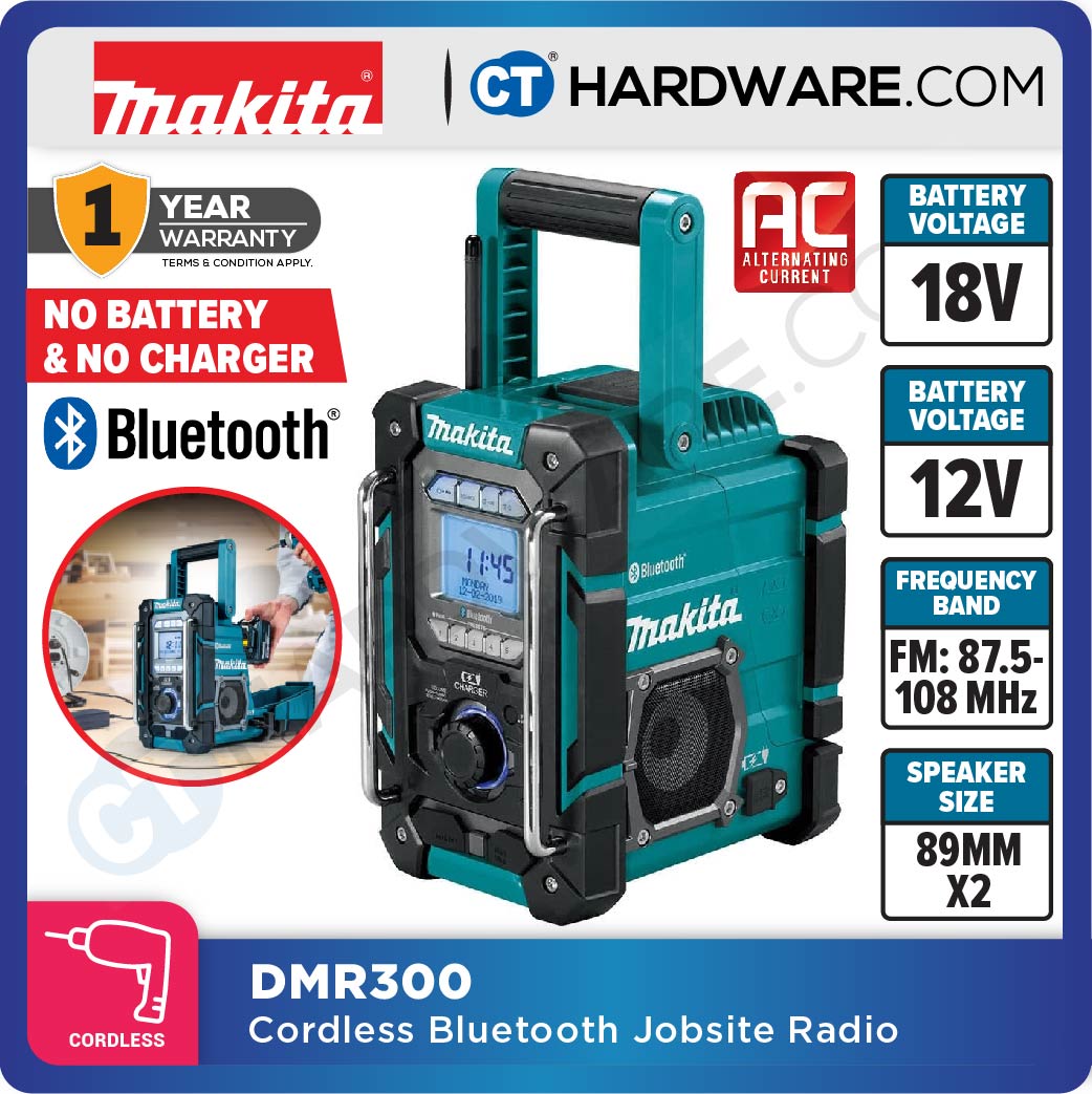 Makita DMR300 Cordless Job Site Charger Radio 18V / 12V / AC (Bluetooth) (Body Only)