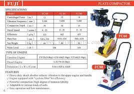 FUJI FC80EY20 PLATE COMPACTOR FC80 80KG C/W ROBIN ENGINE EY20-3DJ 19MM