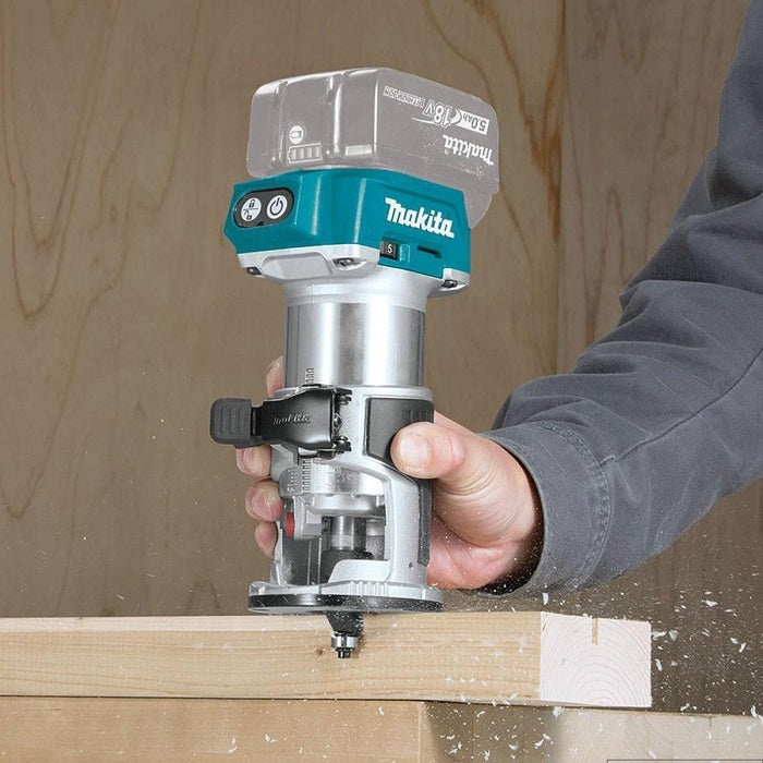 Makita DRT50Z/ JX9 LXT 18V Cordless Brushless Trimmer 1/4" & 3/8" Collets (Body Only)