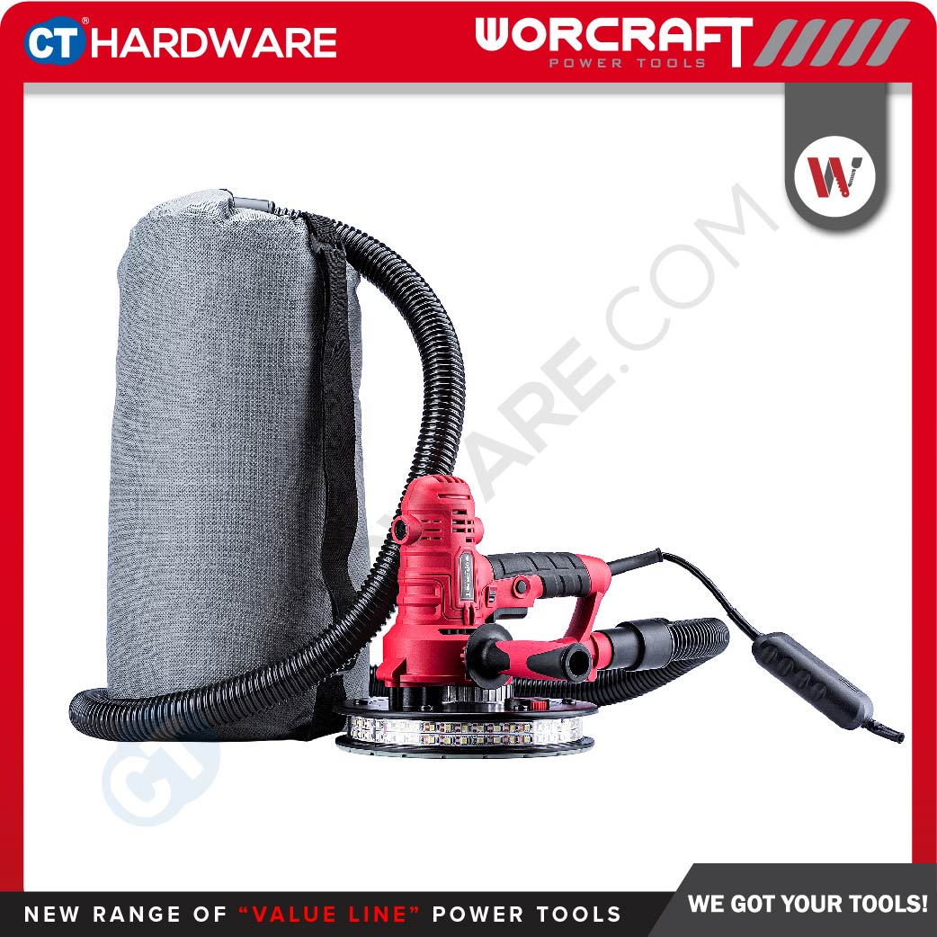 Worcraft DS08-180 Drywall Sander 800W 180mm 1200-2300RPM