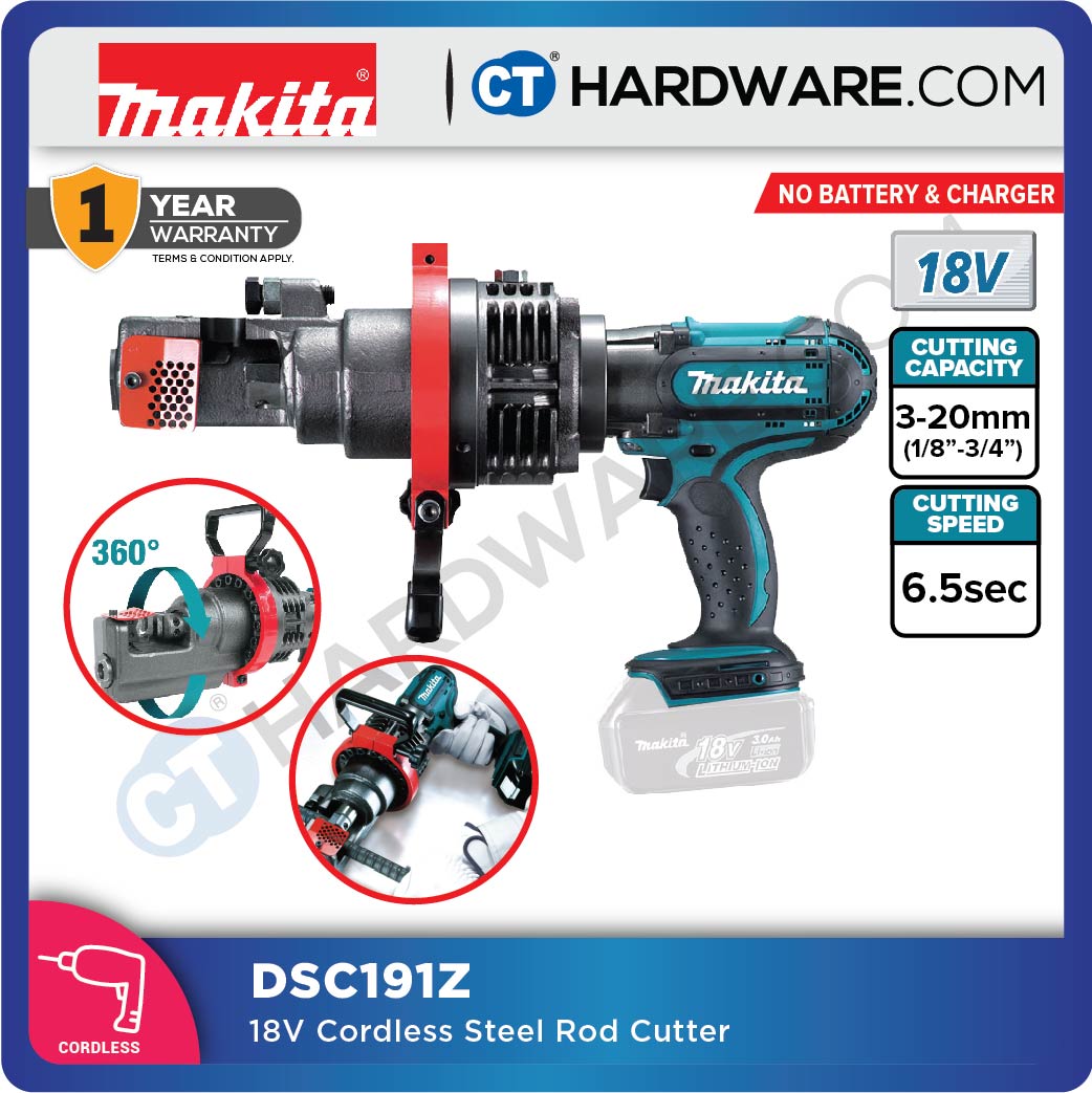 Makita DSC191Z LXT 18V Cordless Cordless Steel Rod Cutter 20mm (Body Only)