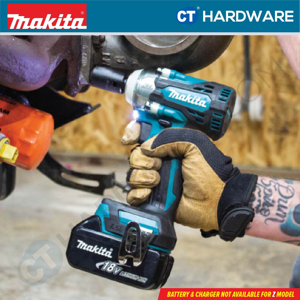 Makita DTW300RTJ/ Z LXT 18V Cordless Brushless Impact Wrench 1/2" 330NM (Body Only | 2-Battery)