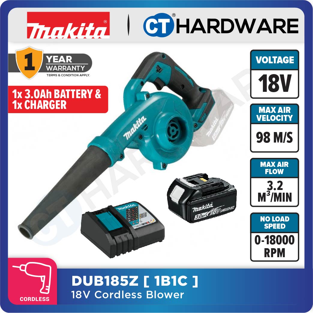 Makita DUB185Z LXT 18V Cordless Blower (Body Only | 1-Battery | 2-Battery)