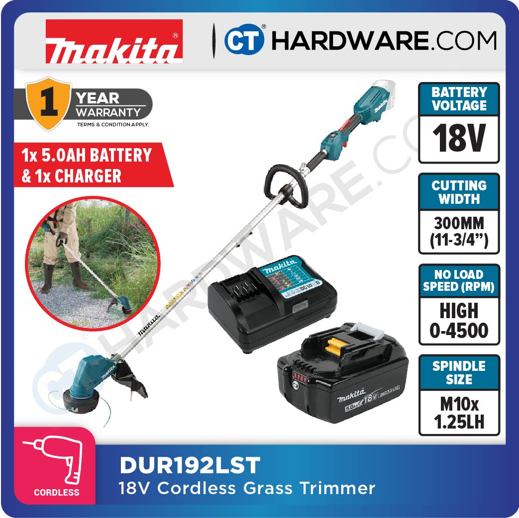 Makita DUR192LST/ Z LXT 18V Cordless Brushless Grass Trimmer 2-Speed (Body Only | 1-Battery)
