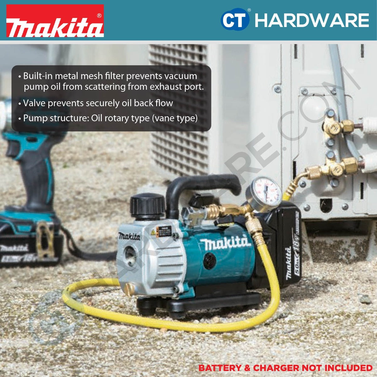 Makita DVP180Z LXT 18V Cordless Vacuum Pump 20pa 50lpm (Body Only)