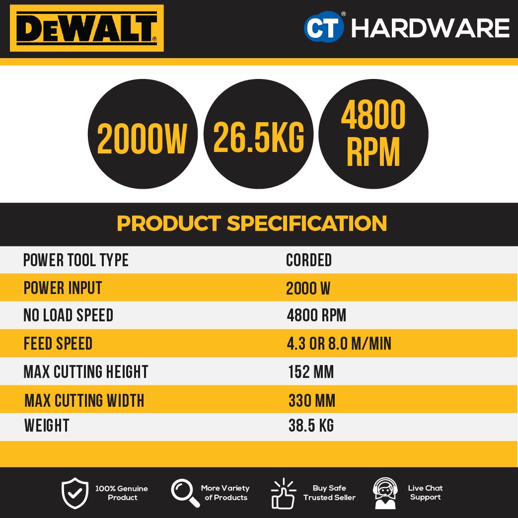 DEWALT DWE7492 TABLE SAW 10" 250MM 2000W 4800RPM 25.4MM 26.5KG