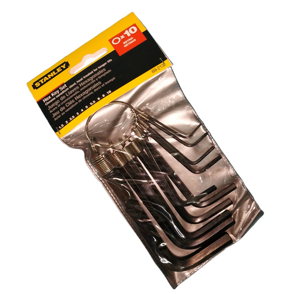 STANLEY 69213 HEX KEY SET X 10PC (METRIC) RING TYPE ( 69-213 )